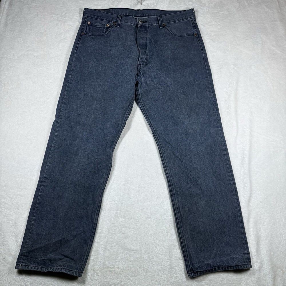 Levi's 501 Men's Button Fly Straight Leg Stretch Denim Jean‎ 38x32 (36x28)